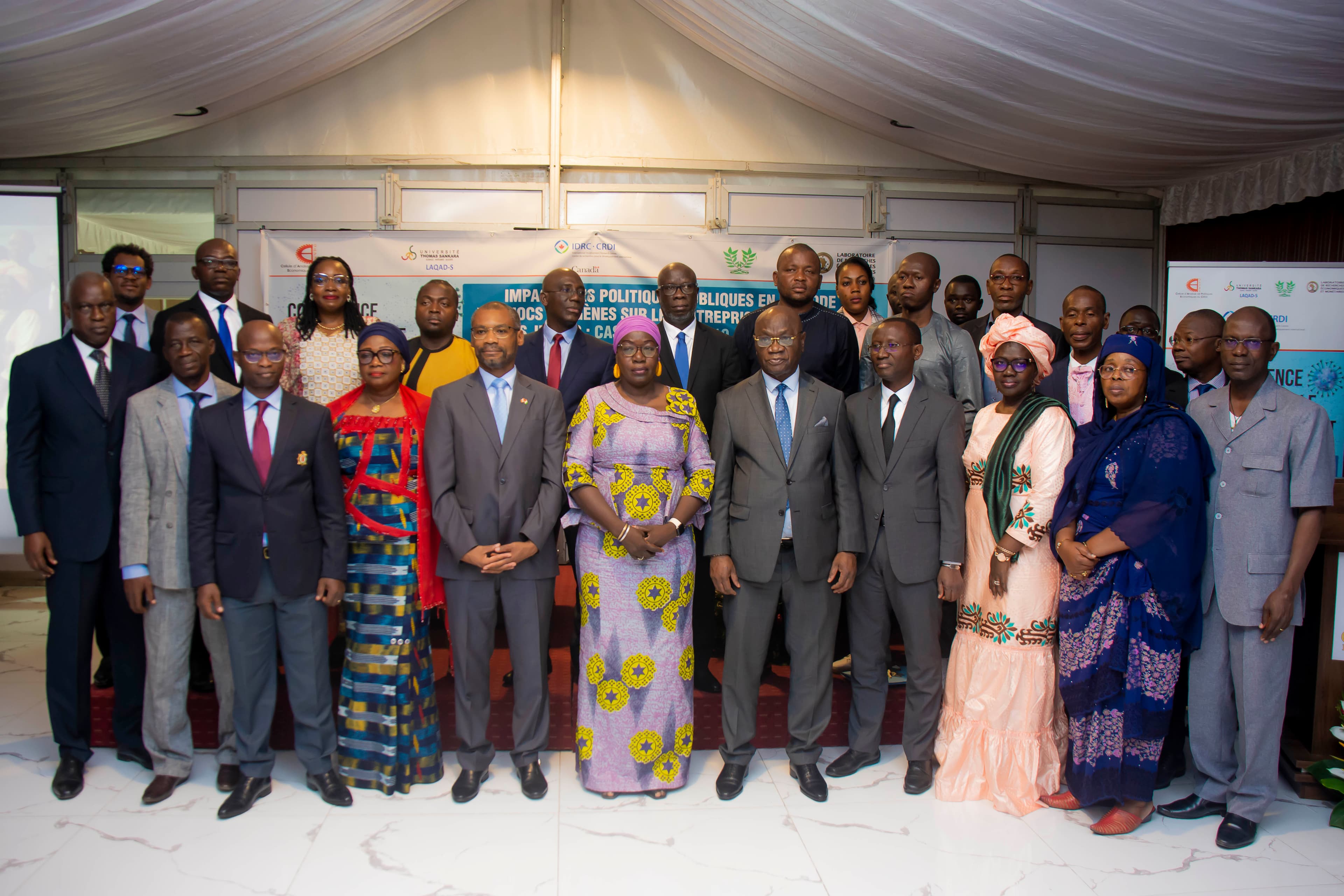 Conférence internationale de cloture, Abidjan du projet de recherche sur l'impacts des politiques publiques liées à la pandemie de la Covid-19 sur les entreprises, les femmes et les jeunes: cas du Burkina  Faso, Cameroun, Cote d'Ivoire et du Sénégal'